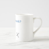 SlipperyJoe's Are You 飲 hamatedチェックボックスc ボーンチャイナマグカップ (右)