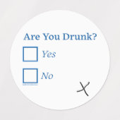 SlipperyJoe's Are You 飲 hamatedチェックボックスc ラベル (デザイン1)