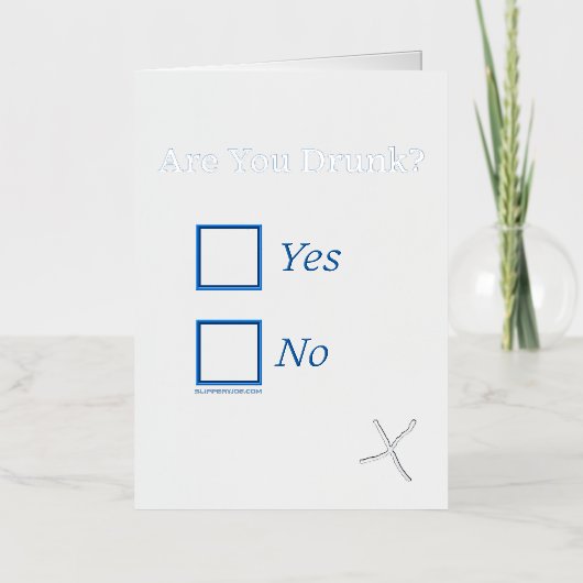 SlipperyJoe's Are You 飲 hamatedチェックボックスc 箔シーズンカード (正面)