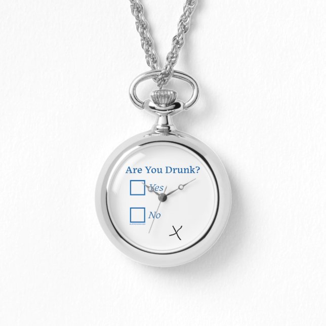 SlipperyJoe's Are You 飲 hamatedチェックボックスc 腕時計 (正面)