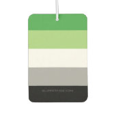 SlipperyJoe's AromanticプライドフラグゲイギフトLGBTQ カーエアーフレッシュナー (正面)