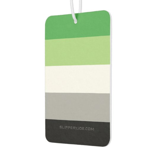 SlipperyJoe's AromanticプライドフラグゲイギフトLGBTQ カーエアーフレッシュナー (左)