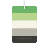 SlipperyJoe's AromanticプライドフラグゲイギフトLGBTQ カーエアーフレッシュナー (裏面)