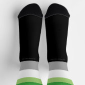 SlipperyJoe's AromanticプライドフラグゲイギフトLGBTQ ソックス (上部)