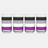 SlipperyJoe's asexual pride flag emphasizing inclu ガラス缶 (正面)