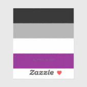 SlipperyJoe's asexual pride flag emphasizing inclu シール (シート)