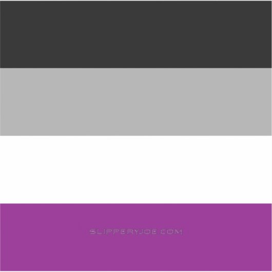 SlipperyJoe's asexual pride flag emphasizing inclu シール (正面)