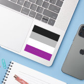 SlipperyJoe's asexual pride flag emphasizing inclu シール (ノートパソコンとiPhone)