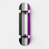 SlipperyJoe's asexual pride flag emphasizing inclu スケートボード (正面)