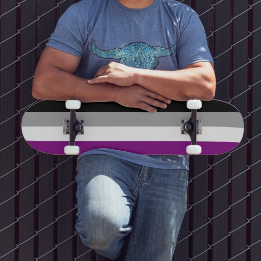 SlipperyJoe's asexual pride flag emphasizing inclu スケートボード (室外3)