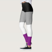 SlipperyJoe's asexual pride flag emphasizing inclu レギンス (左)