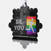 SlipperyJoe's Be You black brick wall figu オーナメントカード (左)