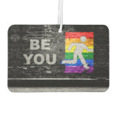 SlipperyJoe's Be You black brick wall figu カーエアーフレッシュナー (裏面)