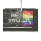 SlipperyJoe's Be You black brick wall figu カーエアーフレッシュナー (正面)
