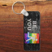 SlipperyJoe's Be You black brick wall figu キーホルダー (正面)