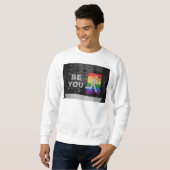 SlipperyJoe's Be You black brick wall figu スウェットシャツ (正面フル)