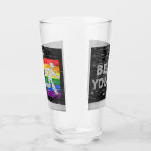 SlipperyJoe's Be You black brick wall figu タンブラーグラス (右)