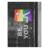 SlipperyJoe's Be You black brick wall figu テーブルクロス (正面)
