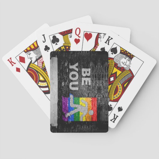 SlipperyJoe's Be You black brick wall figu トランプ (裏面)