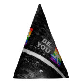 SlipperyJoe's Be You black brick wall figu パーティーハット (右)