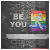 SlipperyJoe's Be You black brick wall figu ファブリック (見本)