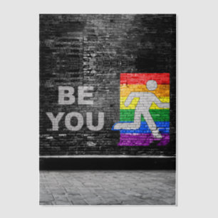 SlipperyJoe's Be You black brick wall figu ベラム紙招待状