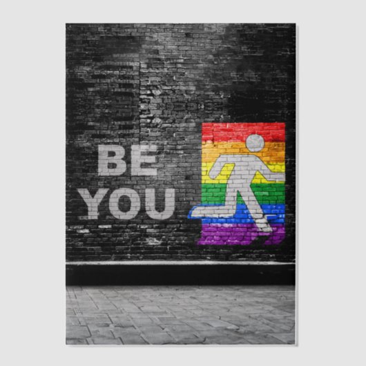 SlipperyJoe's Be You black brick wall figu ベラム紙招待状 (正面)