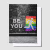 SlipperyJoe's Be You black brick wall figu ベラム紙招待状 (オフセット)