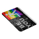 SlipperyJoe's Be You black brick wall figu マグネット (右側)