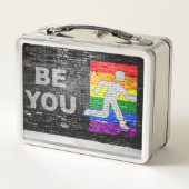 SlipperyJoe's Be You black brick wall figu メタルランチボックス (裏面)