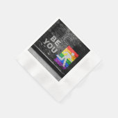 SlipperyJoe's Be You black brick wall figu 縁ありカクテルナプキン (角)