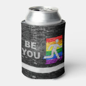 SlipperyJoe's Be You black brick wall figu 缶クーラー (缶正面)