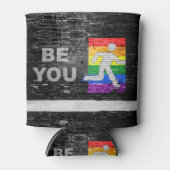 SlipperyJoe's Be You black brick wall figu 缶クーラー (正面)