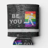 SlipperyJoe's Be You black brick wall figu 缶クーラー (裏面)