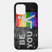 SlipperyJoe's Be You black brick wall figu Case-Mate iPhoneケース (裏面)