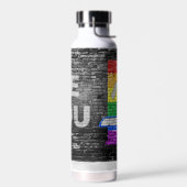 SlipperyJoe's Be You brick wall stick figure rainb ウォーターボトル (左面)