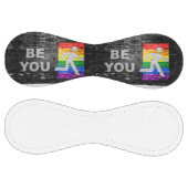 SlipperyJoe's Be You brick wall stick figure rainb ソフトボール (パネル)