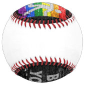 SlipperyJoe's Be You brick wall stick figure rainb ソフトボール (裏面)