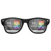 SlipperyJoe's Be You brick wall stick figure rainb レトロサングラス (正面)