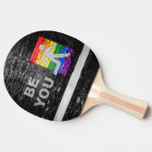 SlipperyJoe's Be You brick wall stick figure rainb 卓球ラケット (横)