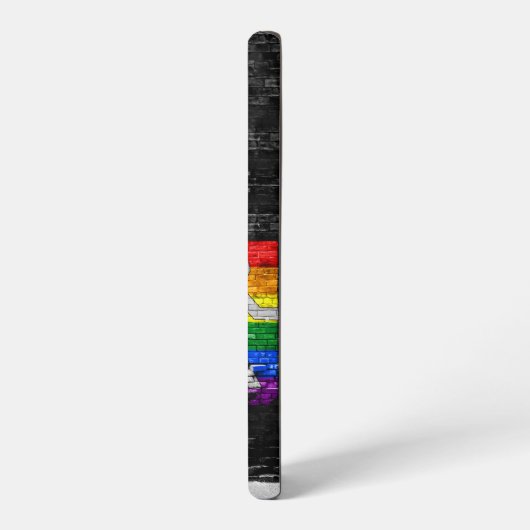 SlipperyJoe's Be You brick wall stick figure rainb Samsung Galaxyケース (左側面)