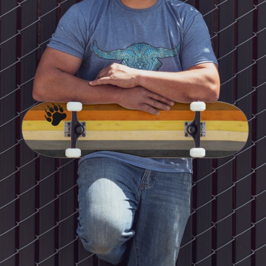 SlipperyJoe's Bearプライドフラグ木製の兄弟愛f スケートボード (室外3)