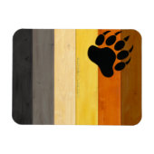 SlipperyJoe's Bearプライドフラグ木製の兄弟愛f マグネット (横)