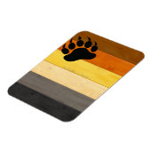 SlipperyJoe's Bearプライドフラグ木製の兄弟愛f マグネット (左側)