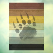 SlipperyJoe's Bearプライドフラグ木製フロアテクスチャ ウィンドウサイン (シート3)