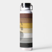 SlipperyJoe's Bearプライドフラグ木製フロアテクスチャ ウォーターボトル (背面)