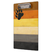 SlipperyJoe's Bearプライドフラグ木製フロアテクスチャ クリップボード (左)