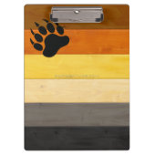 SlipperyJoe's Bearプライドフラグ木製フロアテクスチャ クリップボード (正面)