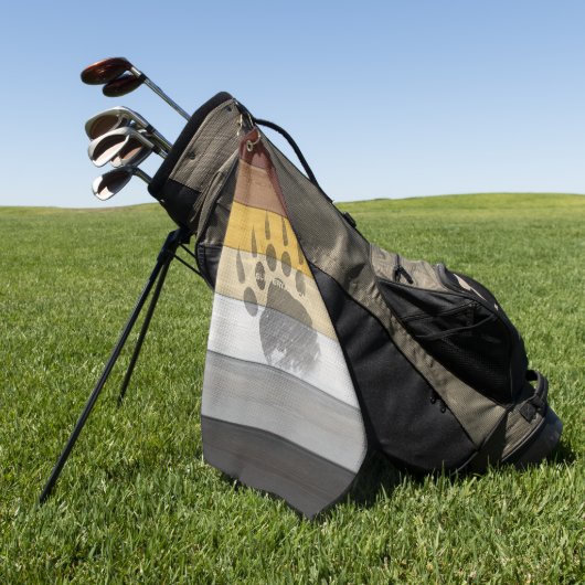 SlipperyJoe's Bearプライドフラグ木製フロアテクスチャ ゴルフタオル (グリーン)