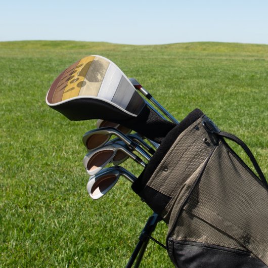 SlipperyJoe's Bearプライドフラグ木製フロアテクスチャ ゴルフヘッドカバー (インサイチュ)